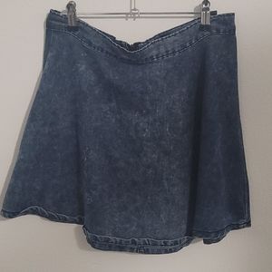 Acid wash skater skirt